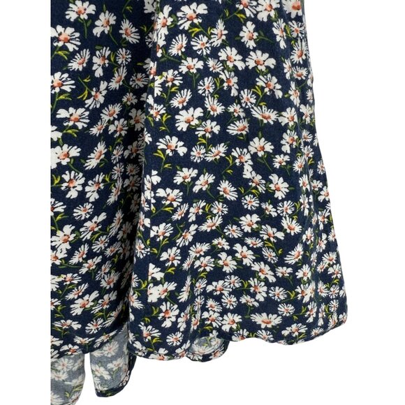 Band Of Gypsys Blue Floral Cottagecore Button Down Mini Dress Retro Y2K Revive - Picture 4 of 15